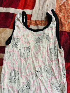 Cute Squirrel Print Tank Top