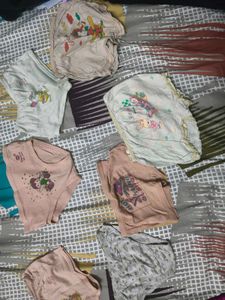 Cute Cartoon Print Cotton Briefs Girls 3-5 years