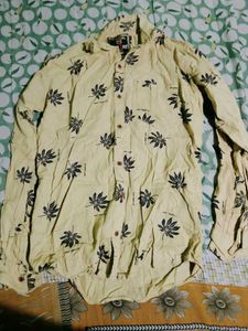 Men's Casual Leaf Print Shirt