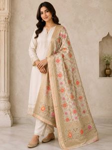 Floral Brocade Dupatta