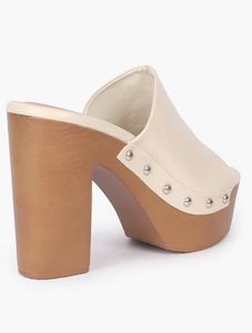 Platform Block Heeled Mules/Wedges