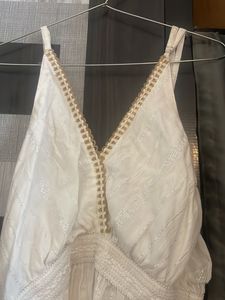 Boho White Tassel Mini Dress