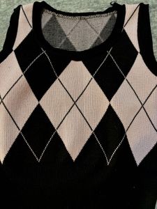Argyle Knit Sweater Vest
