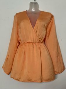 BRANDED Elegant Orange Wrap Top
