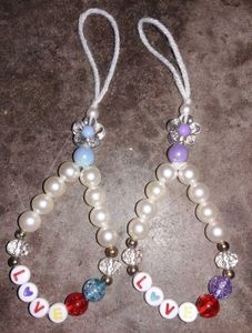 Beaded 'Love' Charms - Set of 2