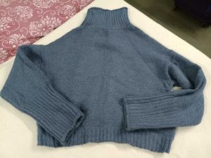 Cozy Blue Turtleneck Sweater