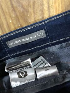 Men Dark Wash High-Waisted Jeans