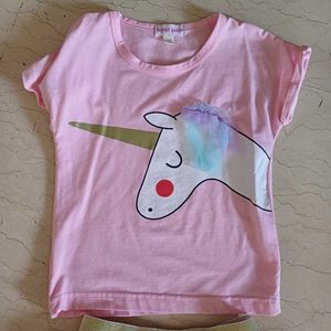 Unicorn Themed Party Dress For Girls With Freebie