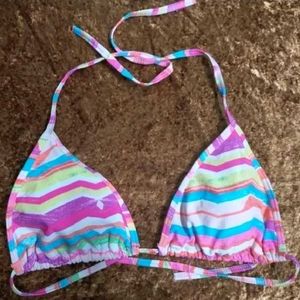 Colorful Striped padded Bikini Top