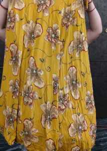 Yellow Floral Print Lehenga Choli Set