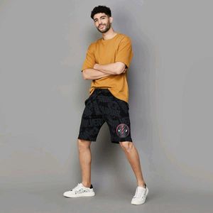 Men Deadpool &amp; Wolverine Printed Regular Fit Short