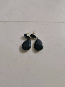 Elegant Black Teardrop Earrings
