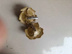 Sparkly Gold Rose Hair Clips