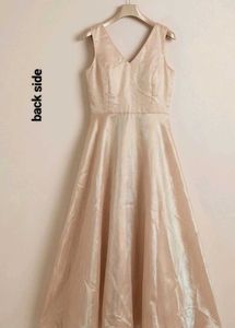 ✨ Exquisite Champagne Gold Sequined Gown –like new