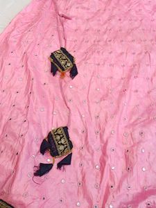 Pretty Pink Skirt with Mirror Work for 10 to 2 yea
