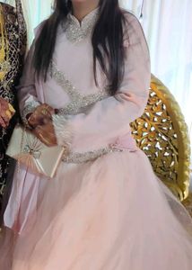 Imported From Abraod Hand Work Bridal Gown Of Peac