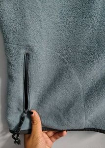 Light Blue Fleece Vest cardigan winter sky blu