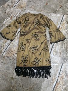 Golden Floral Kurta
