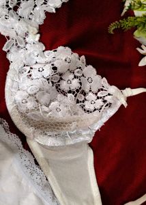 very sexy floral embroidery bra with brief