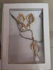 Elegant Pearl Pendant and Earring Set