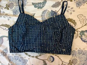 elegant royale blue skirt and blouse small size