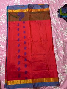 Vibrant Silk Saree with Intricate Weave