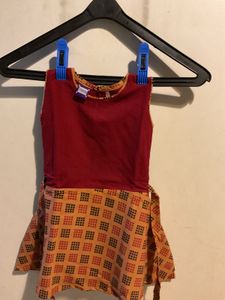 Cute Red &amp; Patterned Dress