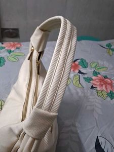 Stylish Cream Hobo Handbag