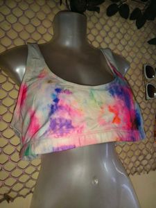Colorful Tie-Dye Sports Bra