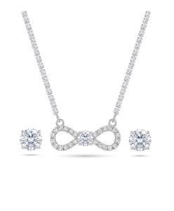 AD Sparkling Necklace &amp; Earring Set