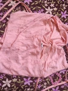 Cute Pink Textured Crop Top