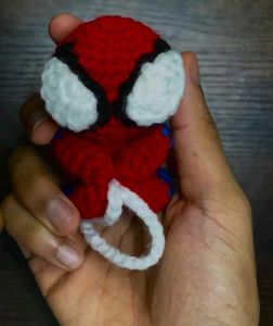 Crochet Spiderman Charm/Car hanging