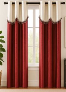 Elegant Maroon Curtains (new pack of 1)