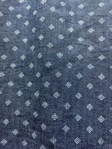 Blue Casual Denim Shirt With Micro Print