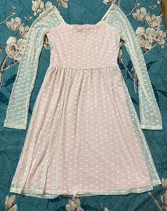 baby pink mesh dress