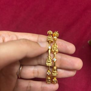 Set of 6 Sparkling Gold Bangles