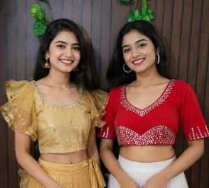 Stunning Embellished Ethnic Blouses pack of 2