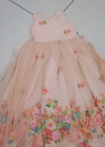 Floral Print Girls Party Dress