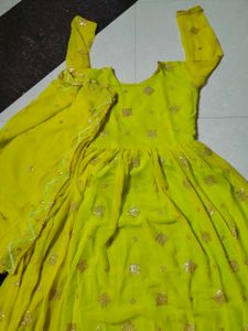 Beautiful Green Anarkali Kurta Set
