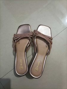 SALEZUDIO Rose Gold Heeled Sandals