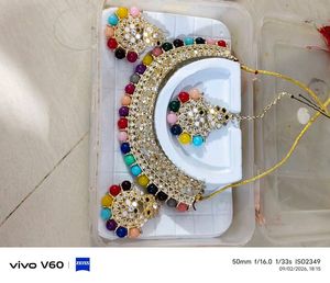Vibrant Kundan Necklace & Earring Set