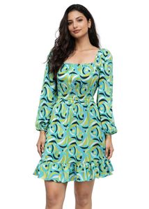 Retro Print Mini Dress