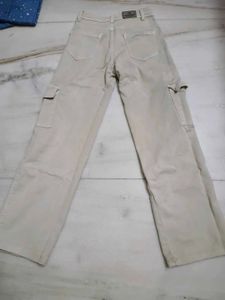 Cream Cargo Pants