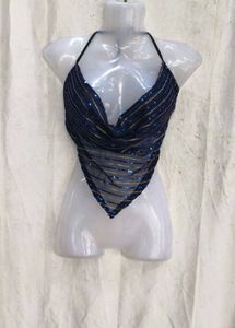 39. Sparkly Halter Neck Crop Top
