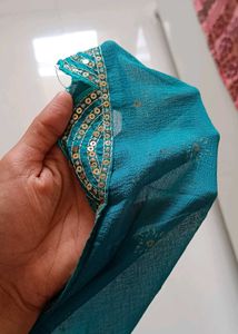 Teal Embroidered Kurti Tunic
