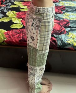 Patchwork Plaid &amp; Paisley Jeans