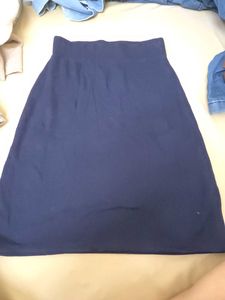 Navy Blue A-Line Skirt