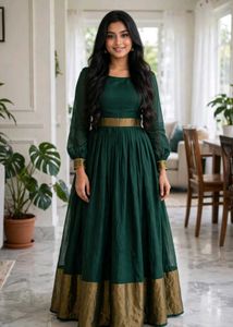 Elegant Emerald Green Gown
