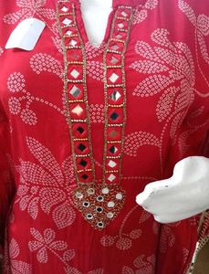 Beautiful Red Ethnic Kaftan Kurta Set