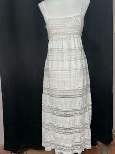 White Ruffle Summer Dress